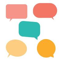 Playful Speech Bubbles Set with Soft Pastel Colors and Dynamic Shapes vector