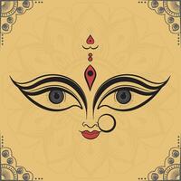 A beautiful face with eyes and nose on a yellow background vector