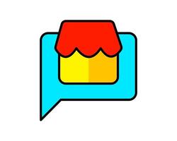 Illustration of a speech bubble with a star and a user profile, representing feedback or ratings from the seller to the customer vector