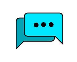 Illustration of two speech bubbles, representing a conversation or discussion between buyer and seller vector