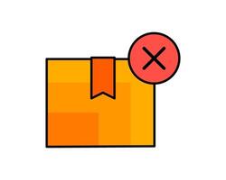 Illustration indicating the action of cancelling an order, providing clarity for users. vector
