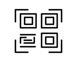 Illustration of a barcode or QR code, essential for scanning and tracking products. vector