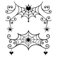 Spider web design vector