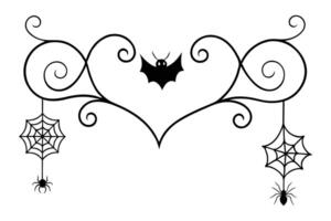 Halloween spider web design vector