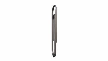 Simple 3D rendering of a paperclip in a minimalist setting video