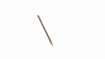 3D rendering of a wooden stick in minimalist design environment video