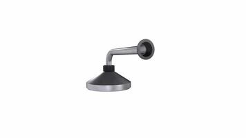 3D rendering of a modern design metal funnel with unique structure video
