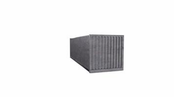 Detailed 3D rendering of a shipping container in a minimalist style video