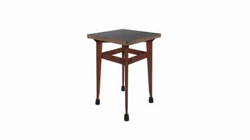 3D rendering of a modern table design with sturdy legs and a sleek top video