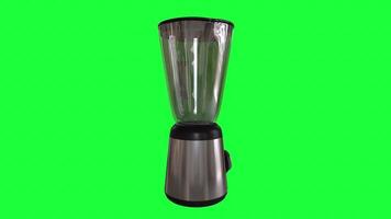 Realistic 3D rendering of a blender on a green background video