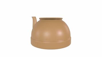 3D rendering of a tan bowl-shaped object with minimal design features video