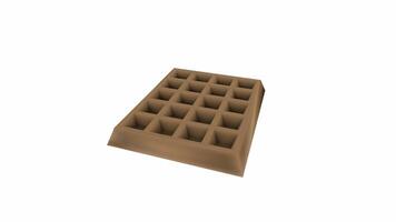 Detailed 3D rendering of a geometric grid structure at a neutral angle video