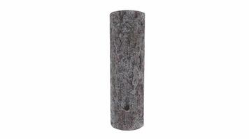 3D render of a textured stone column in a realistic scene video