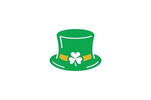 A green hat with a shamrock on it vector
