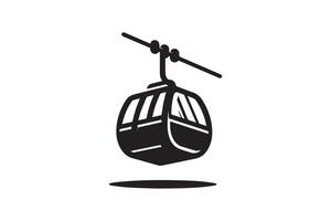 Cable car icon on white background vector