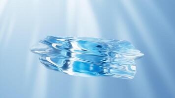 Abstract glass ring background, abstract curves, 3d rendering. video