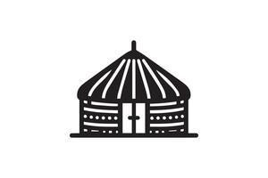 An icon of a yurt on a white background vector