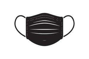 A black mask on a white background vector