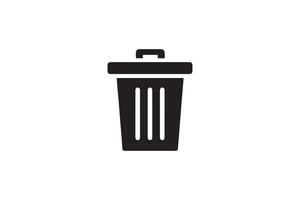 Trash can icon illustration on white background vector