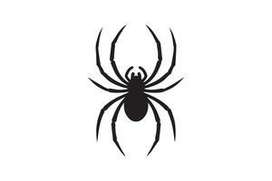 Black spider icon on white background vector