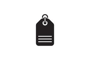 A black and white image of a tag hanging on a wall vector