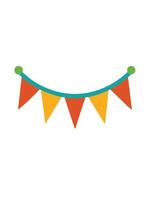 A colorful banner with bunting on it vector