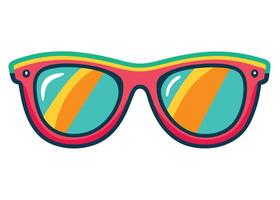 Glasses with colorful frames on a white background vector