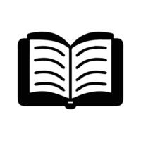 An open book icon on a white background vector