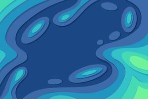 Abstract chromatic background with curve lines in paper cut technique vector