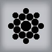 Filmstrip template composition collage template for pentagonal form photos. design and grid for photos. Simple trendy geometric design on white background vector