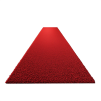 Flat red carpet pathway, symbolizing prestige and glamour, isolated on a transparent background png