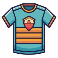 A soccer jersey with a shield on the chest vector
