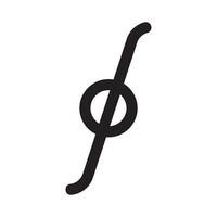 Mathematics Integral Icon or Symbol Design vector