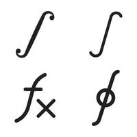 Mathematics Integral Icon vector