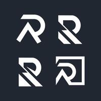 Set of letter R design idea with modern concept for business vector