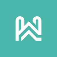 Letter w with modern creative and simple design idea vector