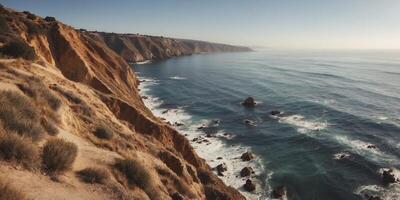 perspective of cliffs along the pacific ocean at pelican cove in ranchos palos verdes. photo