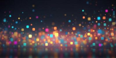 Trendy simple square colorful gradient abstract background with dynamic square line light glow effect. photo