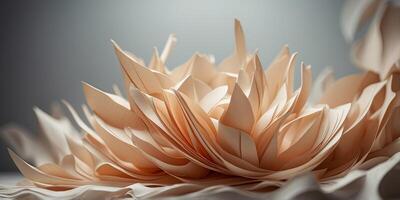 A symphony of organic shapes and angles merging to form a stunning paper artwork. photo