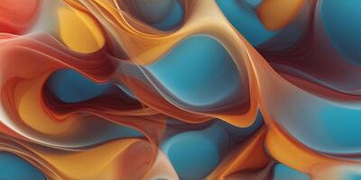 An abstract design with fluid, flowing lines and vibrant colors. photo