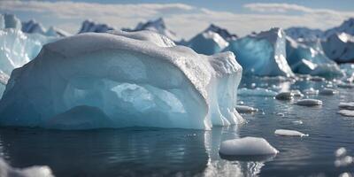 A melting glacier, highlighting the effects of global warming. photo