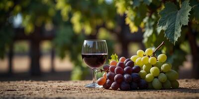 Chilean Muscat and grape showcased in a copy space image. photo