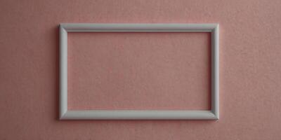 A white paper frame with a pink background. photo