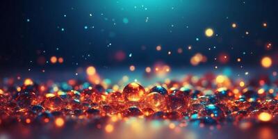 Abstract vibrant background with sparkling particles and gradients. photo