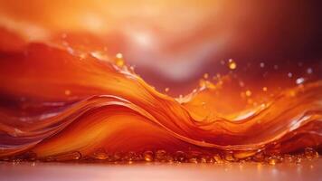 An energetic gradient background with vibrant orange flowing into a bright red. photo