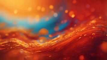 An energetic gradient background with vibrant orange flowing into a bright red. photo