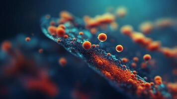 Abstract image of a microscopic organism. photo