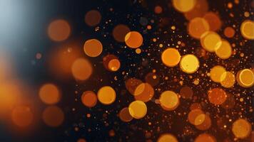 Vibrant orange fluid shapes creating a dynamic visual effect. photo