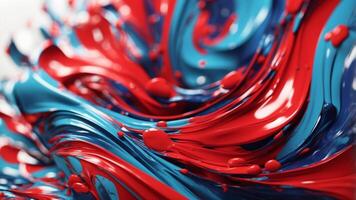 Abstract swirling colors in red and blue creating a dynamic effect. photo