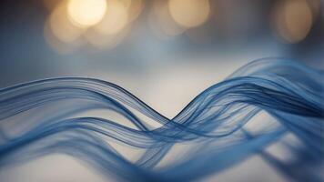 Abstract wavy lines in shades of blue create a serene atmosphere. photo